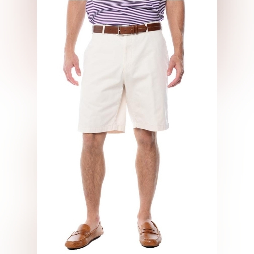PETER MILLAR  Men`s Pima Cotton Twill Short in Stone Size 35